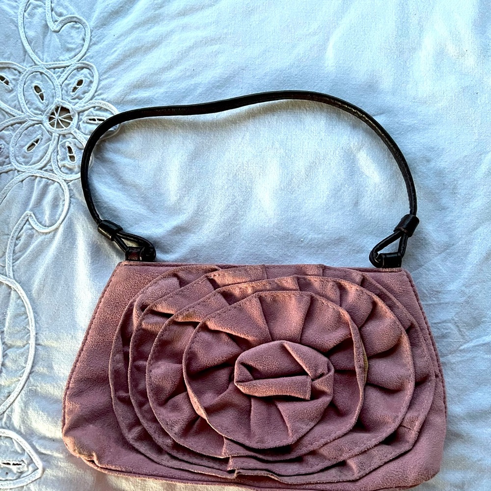Victoria Secret small hand bag soft material used once ,rose color